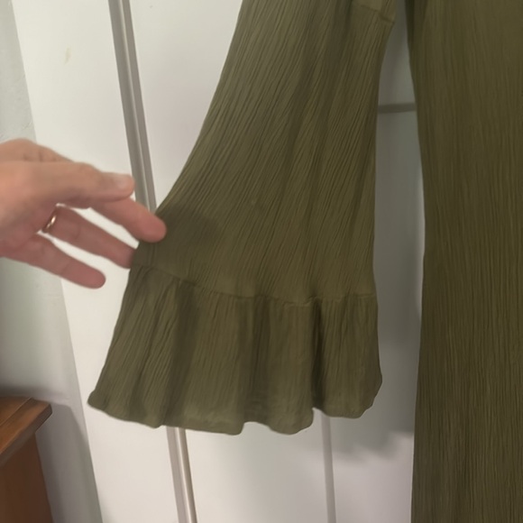 Earthbound bohemian dress olive green large maxi - Picture 4 of 6